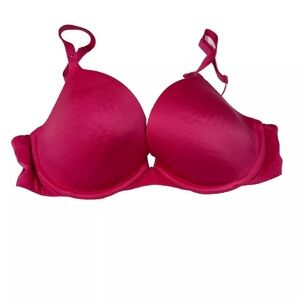 Victorias Secret 34C Biofit Demi Uplift Bra Solid Pink Underwire #3334